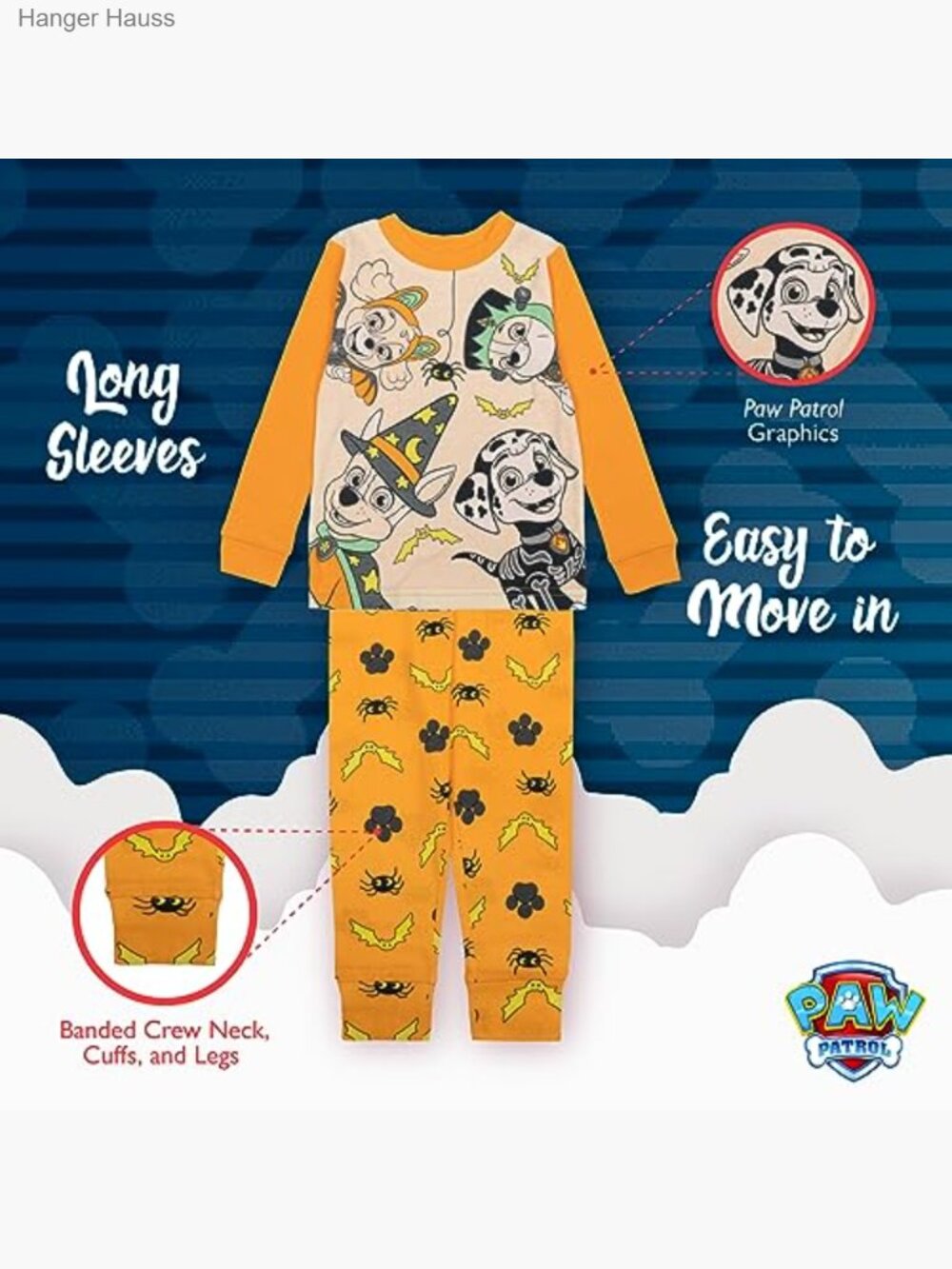 Paw Patrol 2pc Snug-Fit Cotton Holiday Pajama Set for Boys - Picture 4 of 6